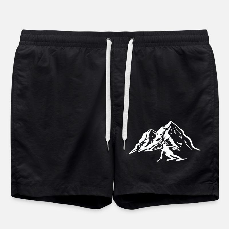 ski berge 1 - Badeshorts - Schwarz
