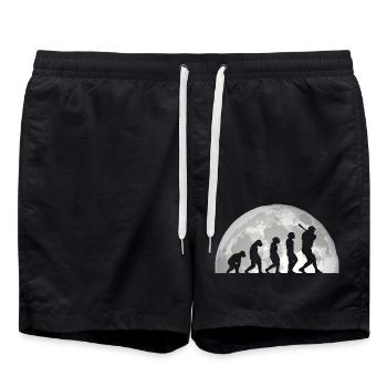 Joueur de baseball Evolution Baseball - Short de bain - noir - Devant - AI Model Male 185 light (185cm)