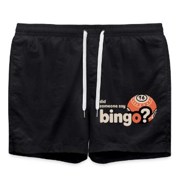 Did Someone Say Bingo 10 - Badeshorts - Schwarz - Vorne - AI Model Male 185 light (185cm)