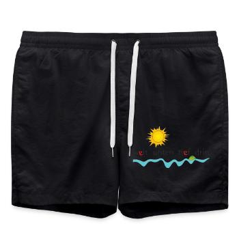 MUSCHi DIVERS 2012 Island in the Sun (front) - Badeshorts - Schwarz - Vorne - AI Model Male 185 light (185cm)