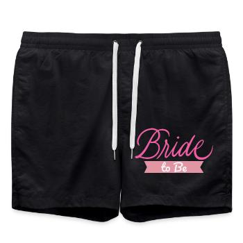 BRIDE TO BE Bridal Bachelorette Wedding Party Gift - Short de bain - noir - Devant - AI Model Male 185 light (185cm)