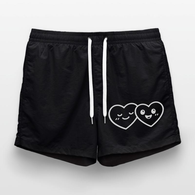 Coeurs Couple Amour Short de bain
