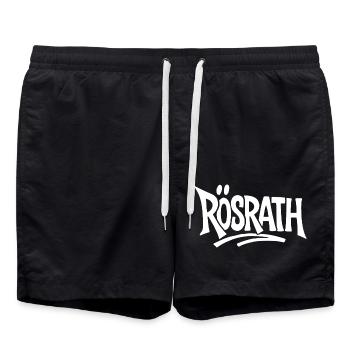 Roesrath Graffiti Tag - Badeshorts - Schwarz - Vorne - AI Model Male 185 light (185cm)