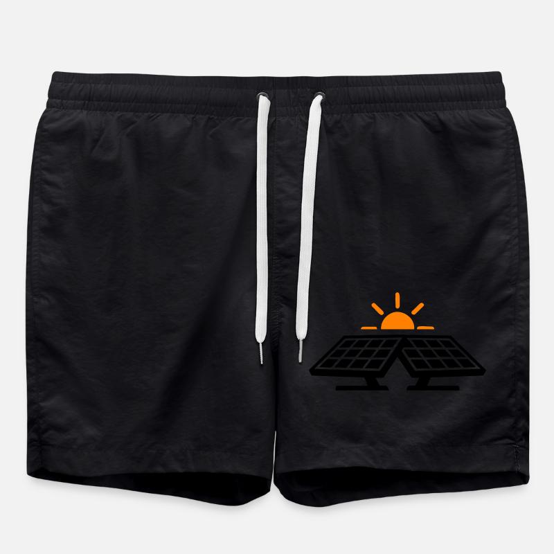 Solar Power Icon - Swim Trunks - black