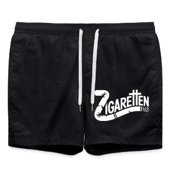 Cigarettes - German Memes - Swim Trunks - black - Front - AI Model Male 185 light (185cm)