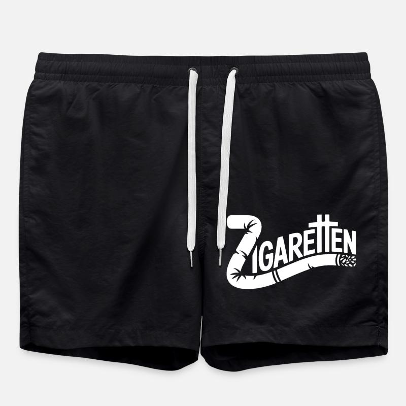 Zigaretten - Deutsche Memes - Badeshorts - Schwarz