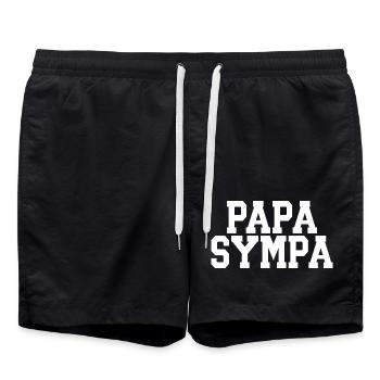 Papa Sympa - Short de bain - noir - Devant - AI Model Male 185 light (185cm)