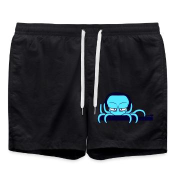 DJ Octopus Mixer Club Musique Fête Célébrer Fun - Short de bain - noir - Devant - AI Model Male 185 light (185cm)