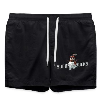 L’été craint – Règles du bonhomme de neige - Short de bain - noir - Devant - AI Model Male 185 light (185cm)