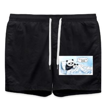 Morning Panda - Swim Trunks - black - Front - AI Model Male 185 light (185cm)