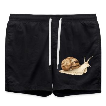 Snail - Swim Trunks - black - Front - AI Model Male 185 light (185cm)