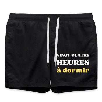 VINGT QUATRE HEURES à dormir - Short de bain - noir - Devant - AI Model Male 185 light (185cm)