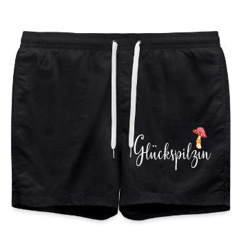 Glückspilzin Glückspilz - Badeshorts - Schwarz - Vorne - AI Model Male 185 light (185cm)