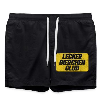Lecker Bierchen Club - Mallorca Malle Urlaub Party - Badeshorts - Schwarz - Vorne - AI Model Male 185 light (185cm)