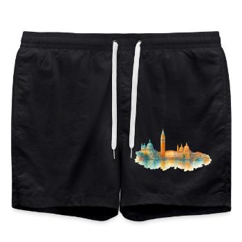Venise (ville) - Short de bain - noir - Devant - AI Model Male 185 light (185cm)