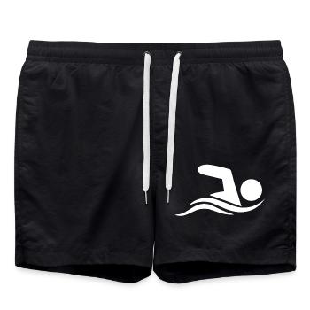 swimming - Swim Trunks - black - Front - AI Model Male 185 light (185cm)