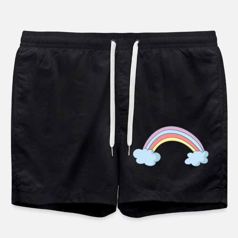 Arc-en-ciel - Short de bain - noir