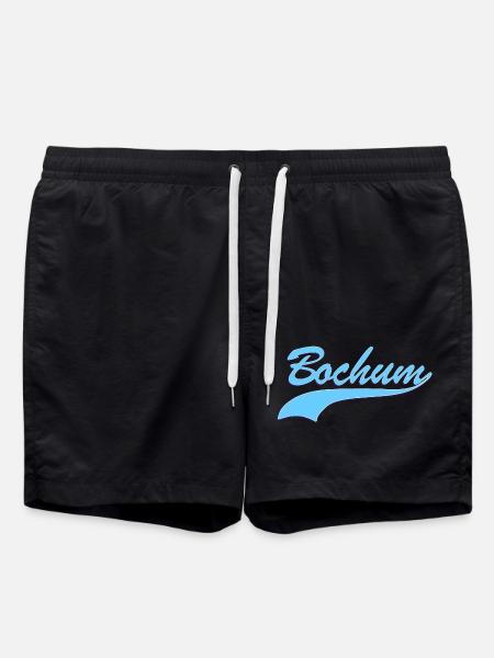 Bochum Retro Schriftzug - Badeshorts - Schwarz