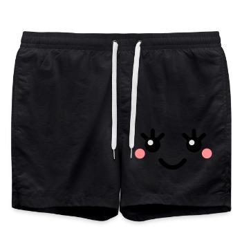 cute_face - Badeshorts - Schwarz - Vorne - AI Model Male 185 light (185cm)