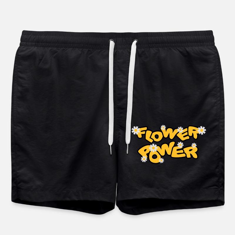 flower_power - Short de bain - noir