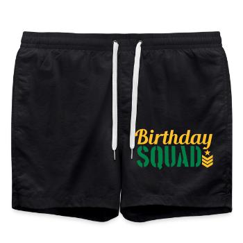 squad militaer armee army general komando einheit - Short de bain - noir - Devant - AI Model Male 185 light (185cm)