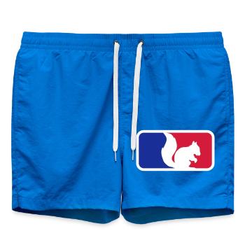 rongeur écureuil noir logo sport rouge bleu - Short de bain - cobalt blue - Devant