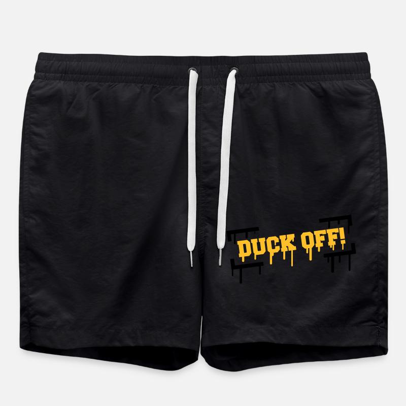 Duck Off Graffiti - Short de bain - noir