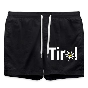 Tirol - Badeshorts - Schwarz - Vorne - AI Model Male 185 light (185cm)