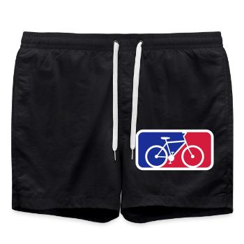 red blue sport shield bike ride bike wire - Swim Trunks - black - Front - AI Model Male 185 light (185cm)