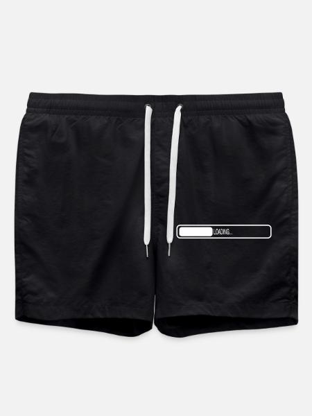 Ladebalken Loading Ladeanzeige - Badeshorts - Schwarz