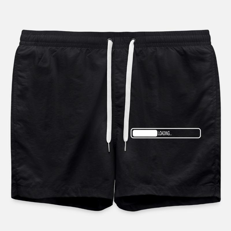 Ladebalken Loading Ladeanzeige - Badeshorts - Schwarz