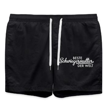 Schwiegermutter - Badeshorts - Schwarz - Vorne - AI Model Male 185 light (185cm)