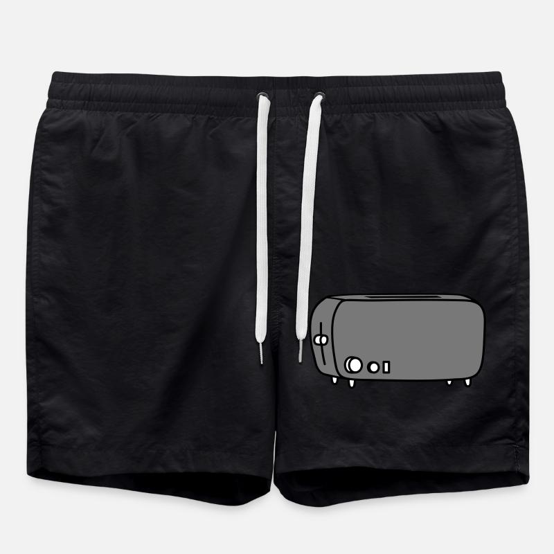 toaster bread toast - Swim Trunks - black