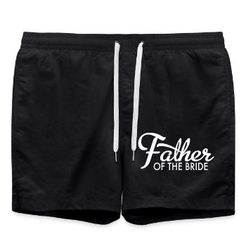 Father of the bride - Swim Trunks - black - Front - AI Model Male 185 light (185cm)