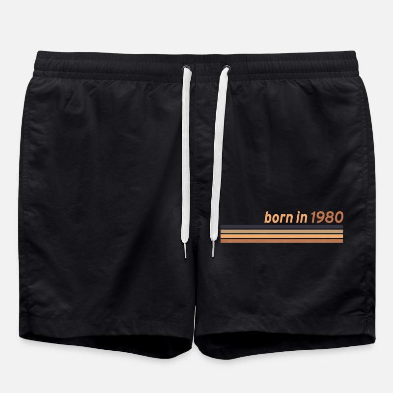 1980 - Badeshorts - Schwarz