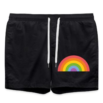 Arc-en-ciel - Short de bain - noir - Devant - AI Model Male 185 light (185cm)