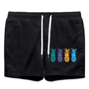 ananas - Short de bain - noir - Devant - AI Model Male 185 light (185cm)