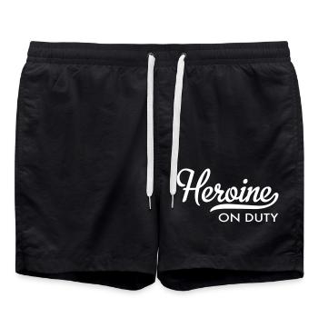 héroïne - Short de bain - noir - Devant - AI Model Male 185 light (185cm)