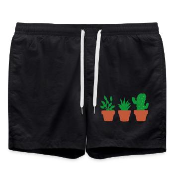 les plantes - Short de bain - noir - Devant - AI Model Male 185 light (185cm)