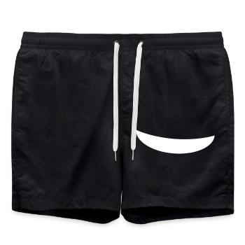 Just smile and grin - Swim Trunks - black - Front - AI Model Male 185 light (185cm)