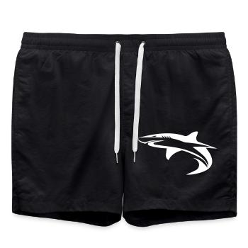 Hai - Vector Geometrie Design - Badeshorts - Schwarz - Vorne - AI Model Male 185 light (185cm)