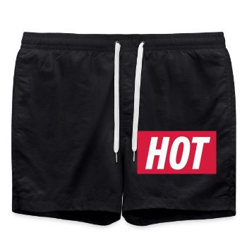 Hot - Swim Trunks - black - Front - AI Model Male 185 light (185cm)