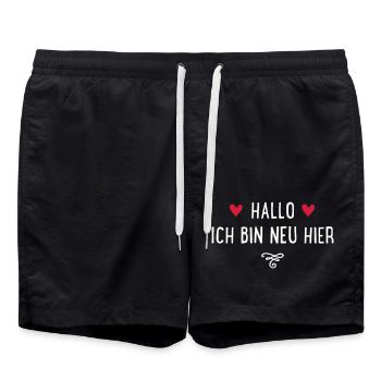 HALLOBABYW - Badeshorts - Schwarz - Vorne - AI Model Male 185 light (185cm)