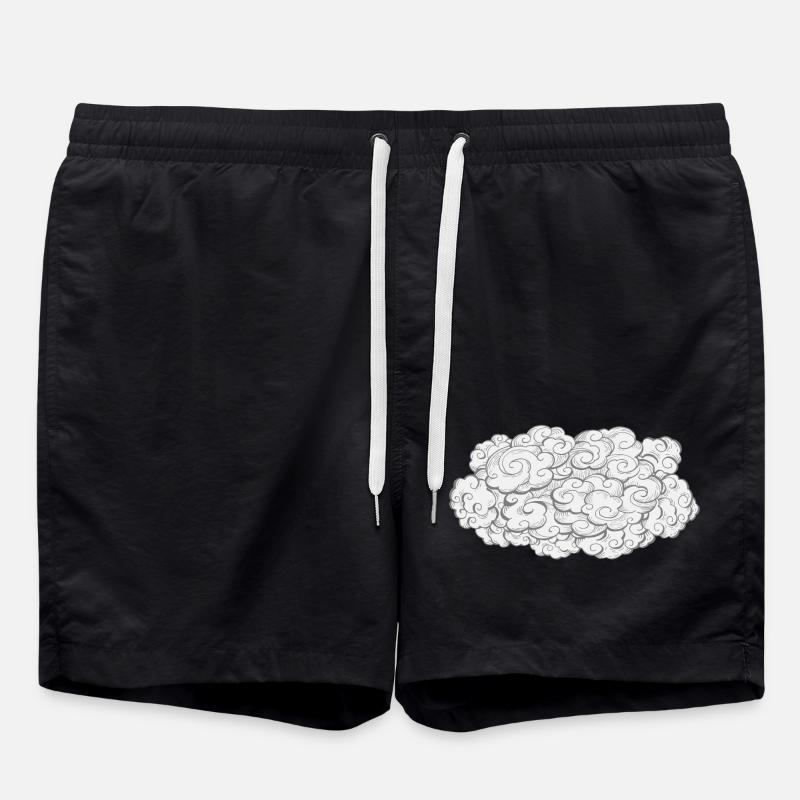Cloud cloud | Brain cloud - Swim Trunks - black