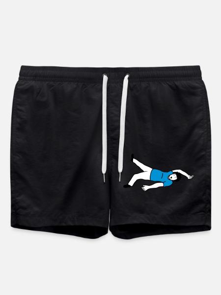 Ohnmächtiger Mann Design - Badeshorts - Schwarz