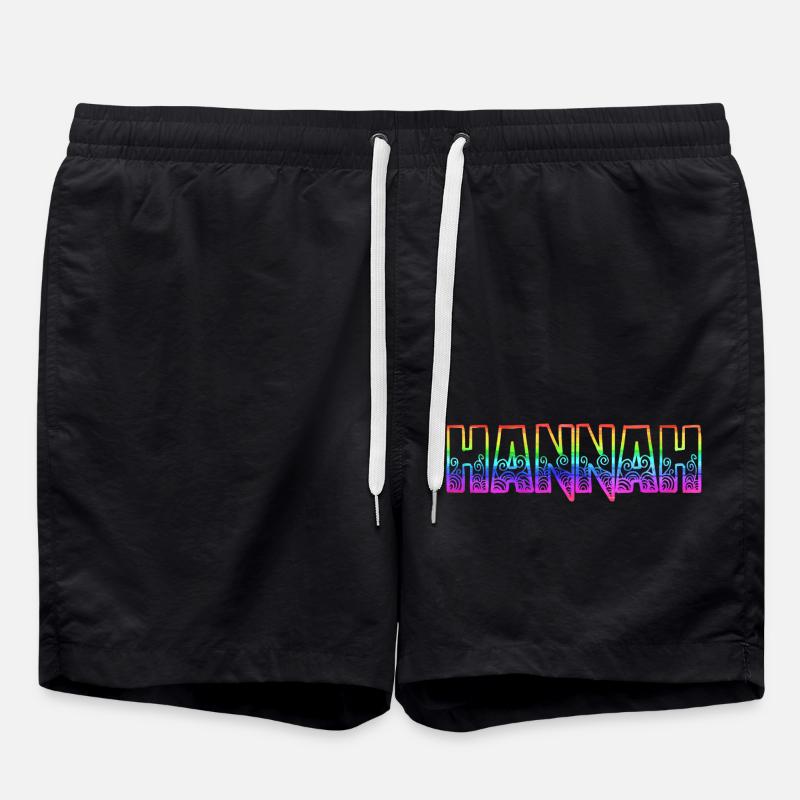 hannah rs rainbow - Swim Trunks - black