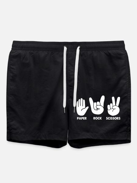 scissors stone paper - Swim Trunks - black