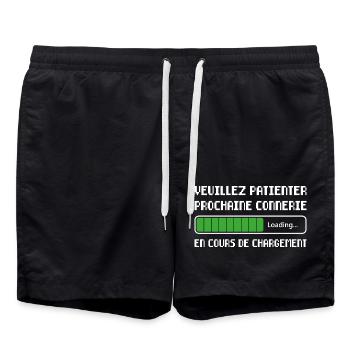 Prochaine Connerie En Cours De Chargement Cadeau - Short de bain - noir - Devant - AI Model Male 185 light (185cm)
