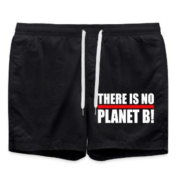 There is no planet B - Badeshorts - Schwarz - Vorne - AI Model Male 185 light (185cm)