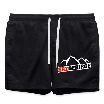 Erzgebirge meine Heimat - Badeshorts - Schwarz - Vorne - AI Model Male 185 light (185cm)